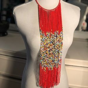 Beaded waterfall necklace